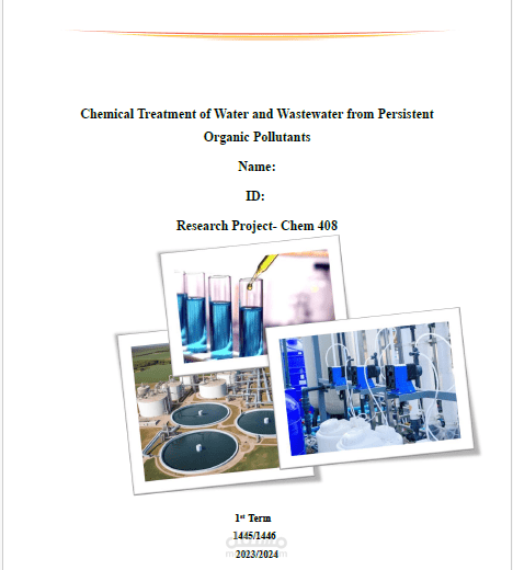 Chemical Treatment of Water and Wastewater from Persistent Organic Pollutants