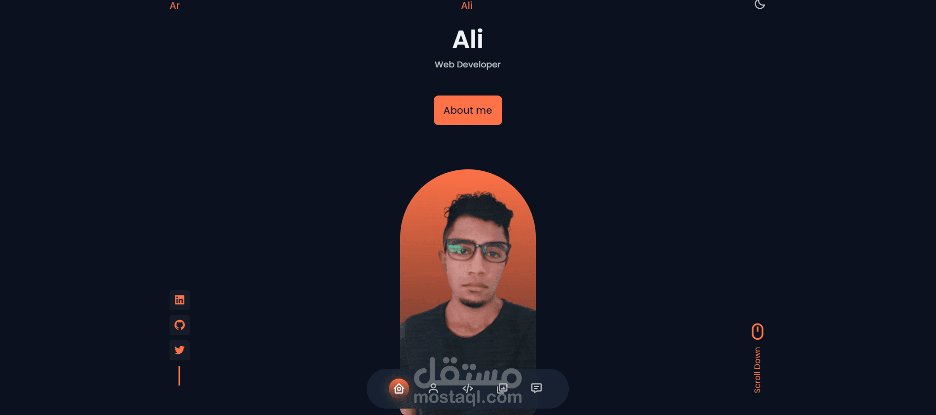 موقع Protfolio شخصي