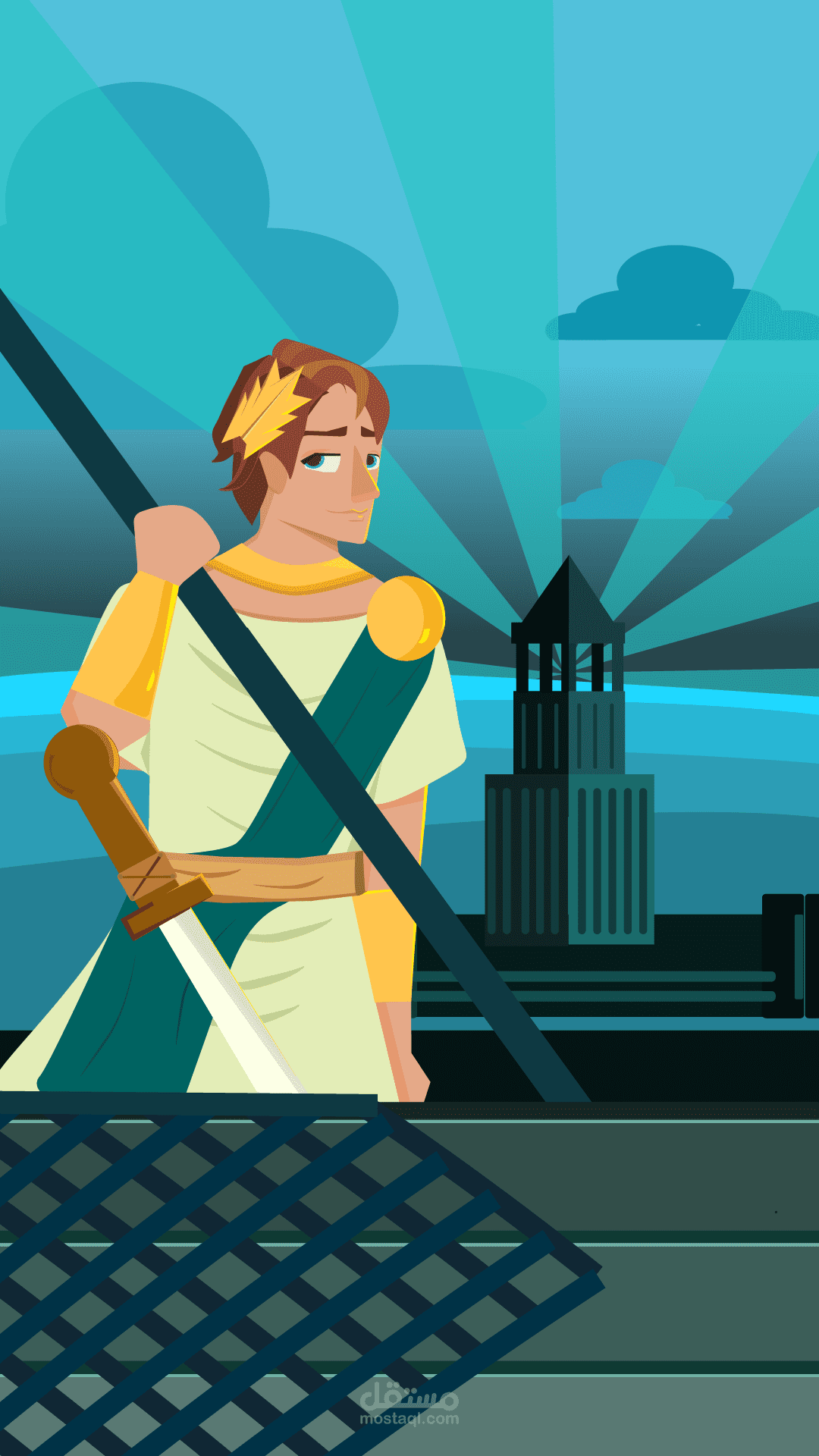 تصميم مشهد لفنار الاسكندرية القديمة