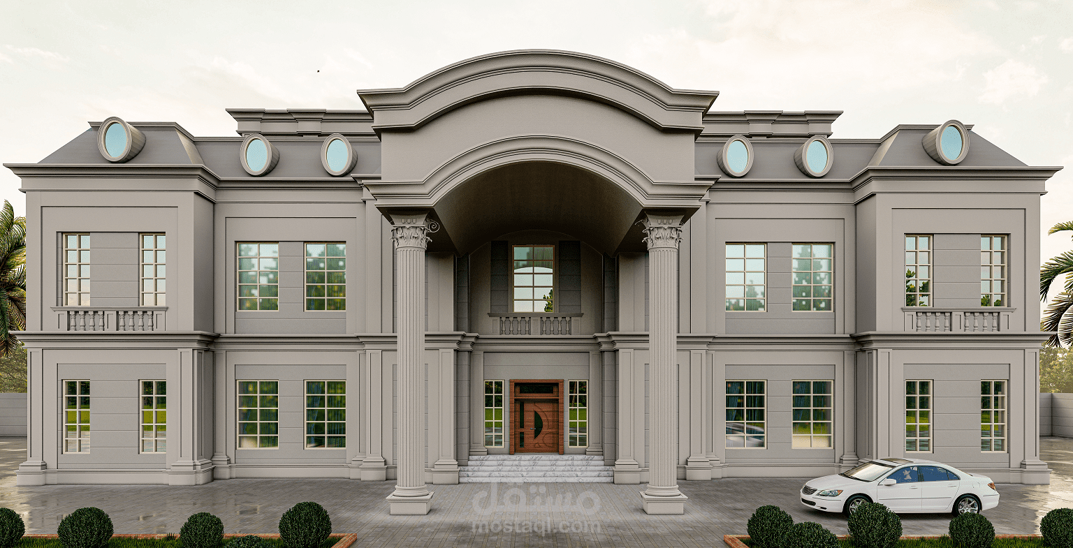 تصميم واجهات فيلا نيوكلاسيك