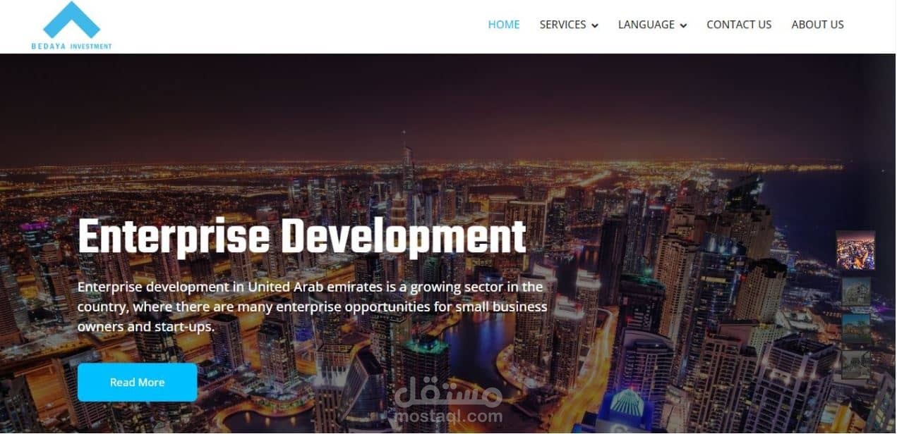 موقع ويب لشركةBEDAYA INVESTMENT