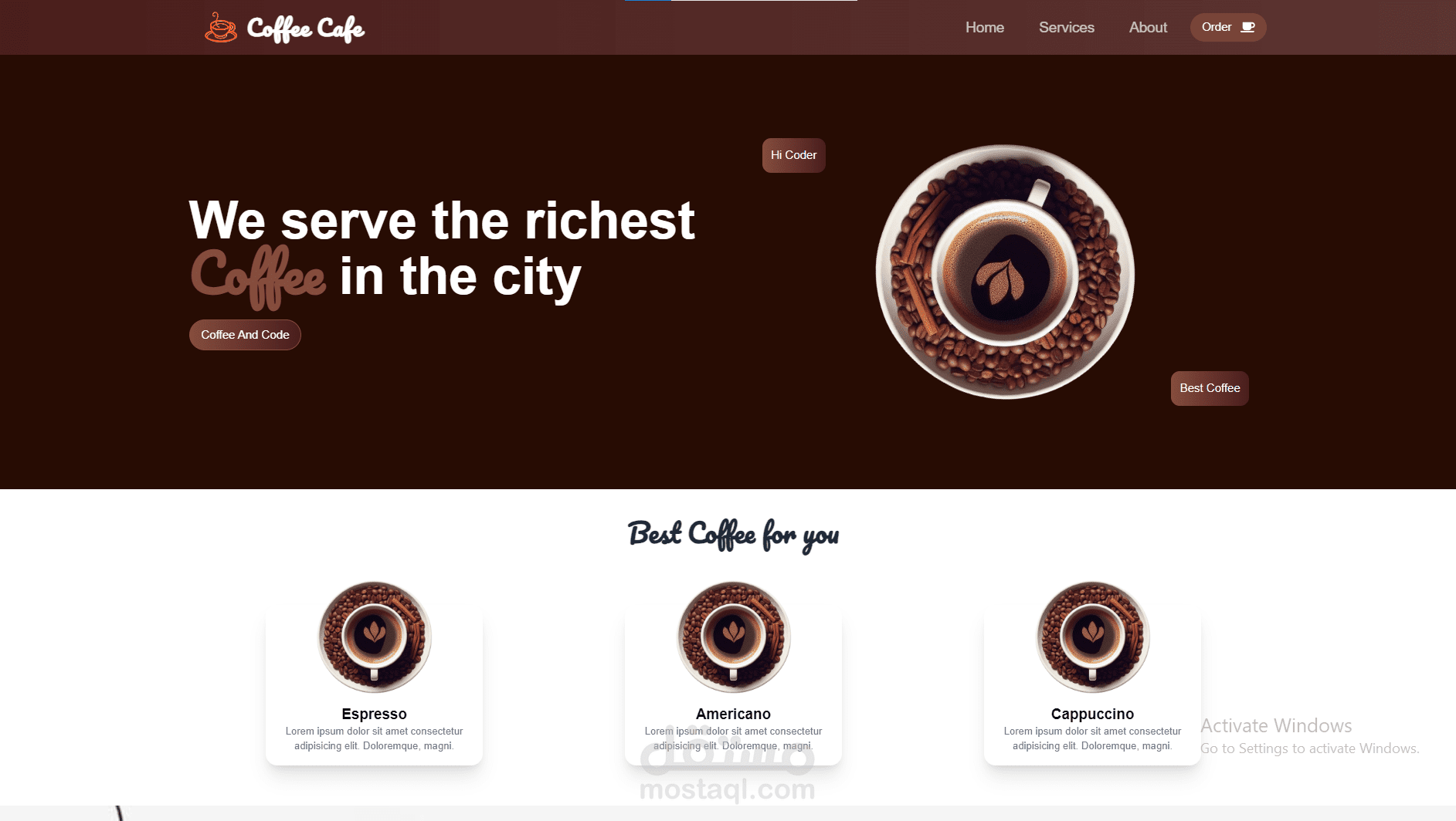 coffee page