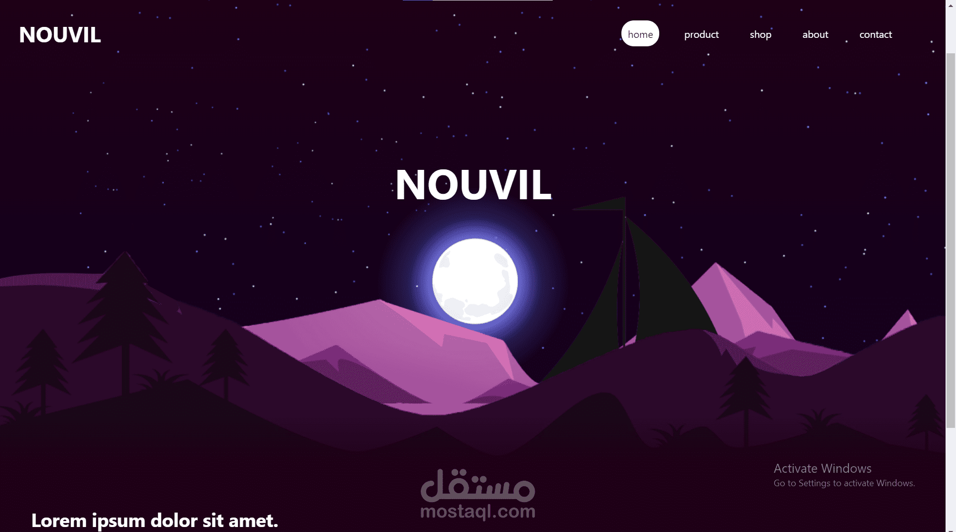 home page