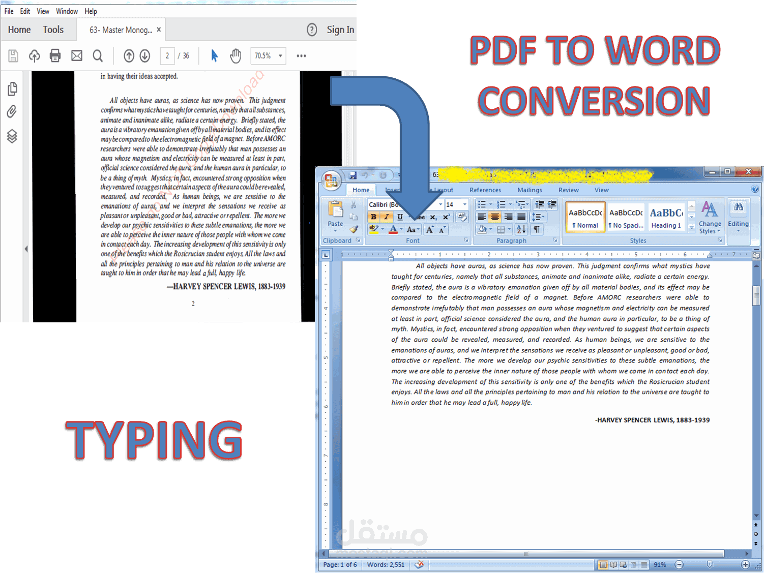 TYPING- PDF TO WORD CONVERSION