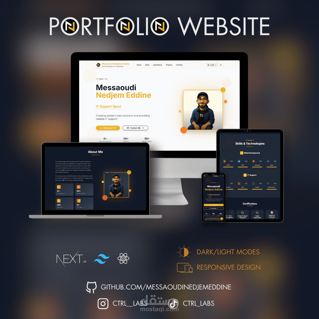 Portfolio Website -- معرض أعمال