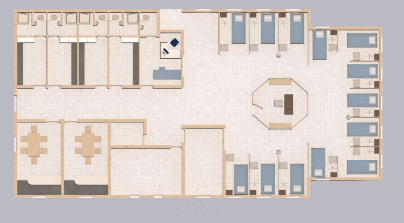 conception 3d d`une salle de dialyse