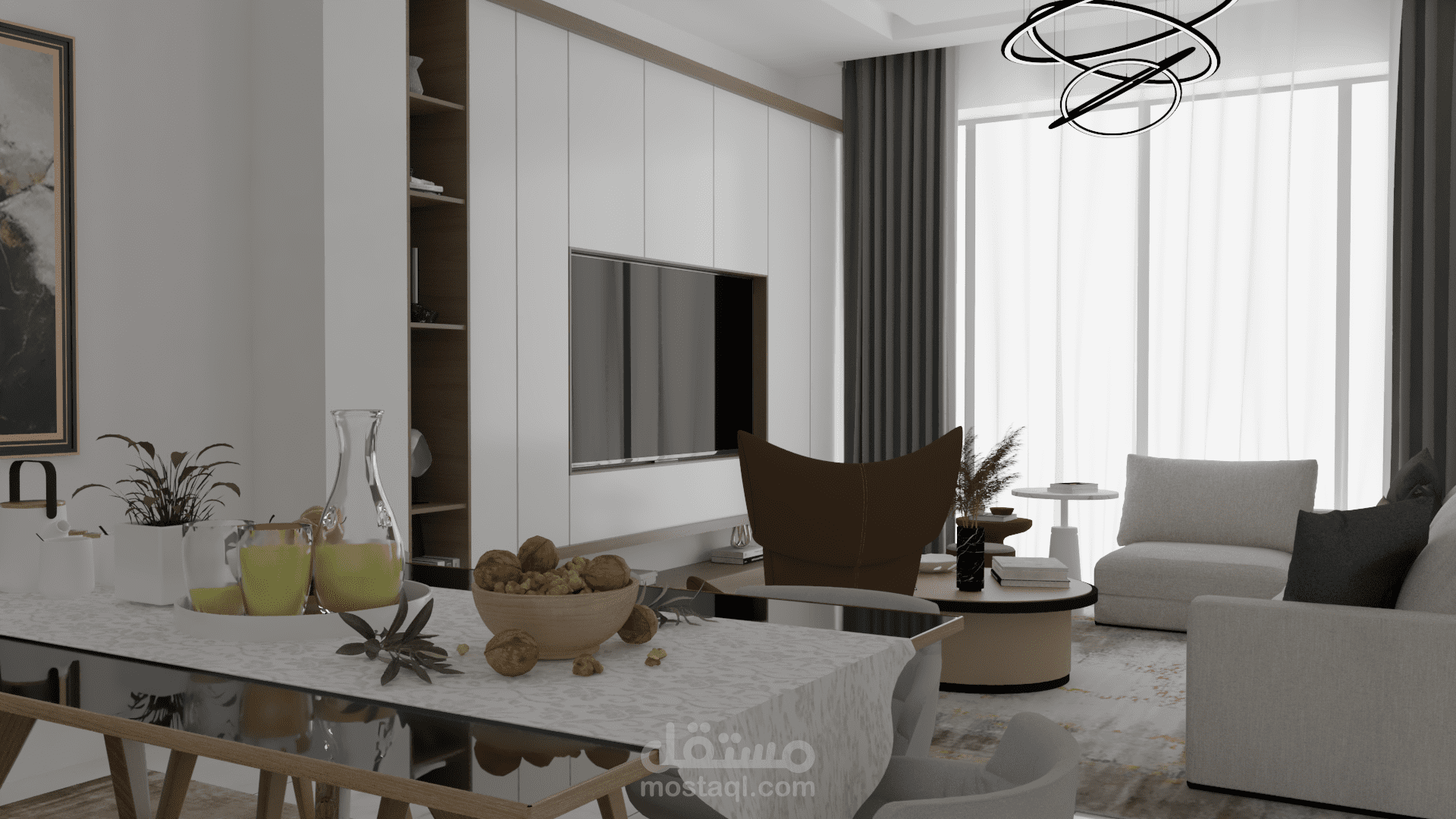 التصميم الداخلي لشقة