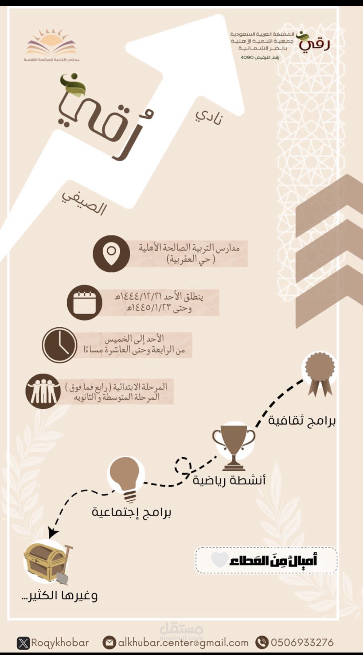 تصميم لنادي صيفي ترفيهي