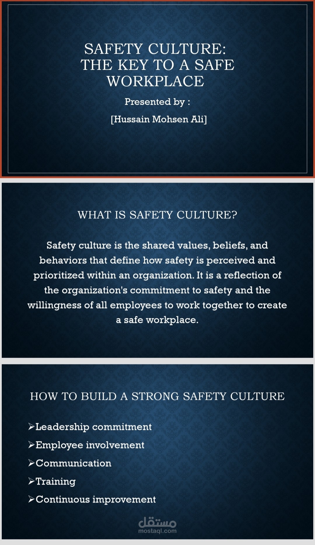 Safety Culture Presentation