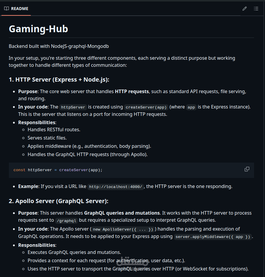 بناء GraphQL API  لموقع ملتقي ال Gamers يسمي Gaming-Hub