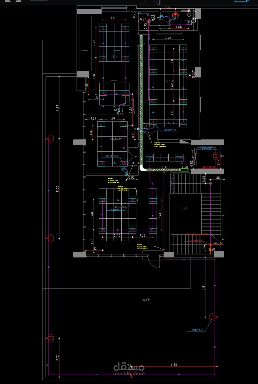 Shop drawing of lighting system
