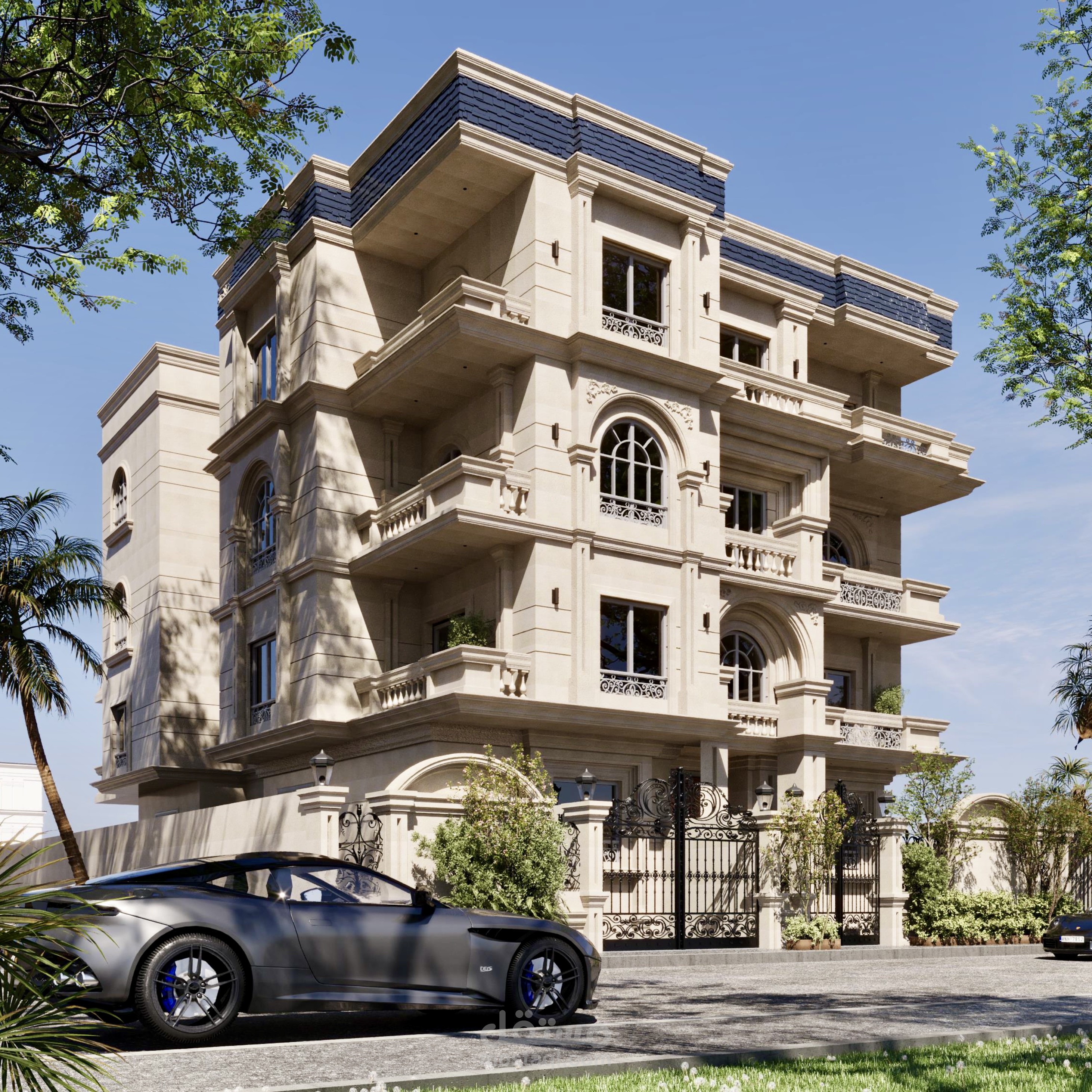 واجهة سكنية فيلا كلاسيكي حديث