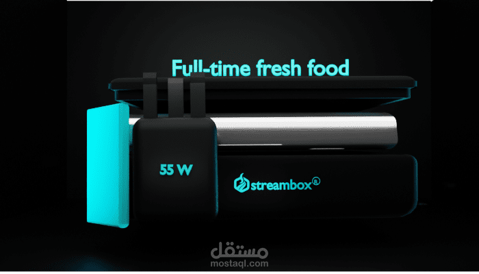 تمصيم لجهاز يعمل في تسخسين الطعام بالبخار يسمي Steambox
