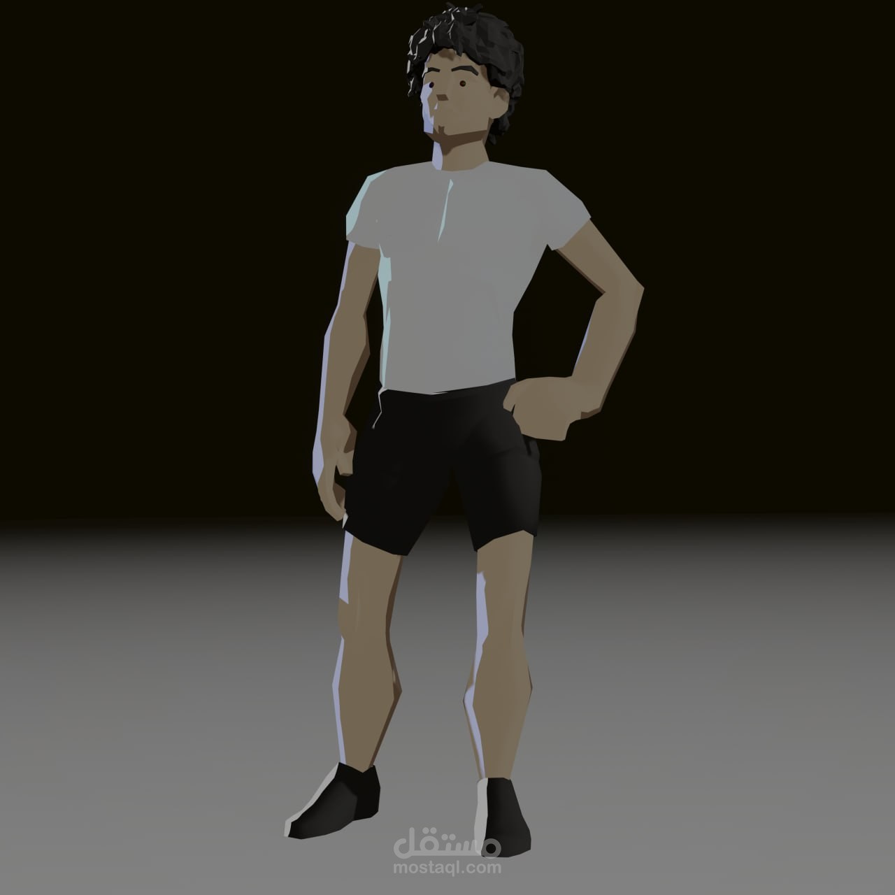 شخصيه ثلاثيه الابعاد بسيطه التصميم