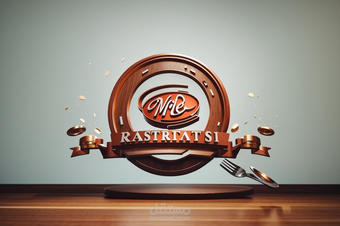 تصميم شعار مطعم و بطاقة طلبيات