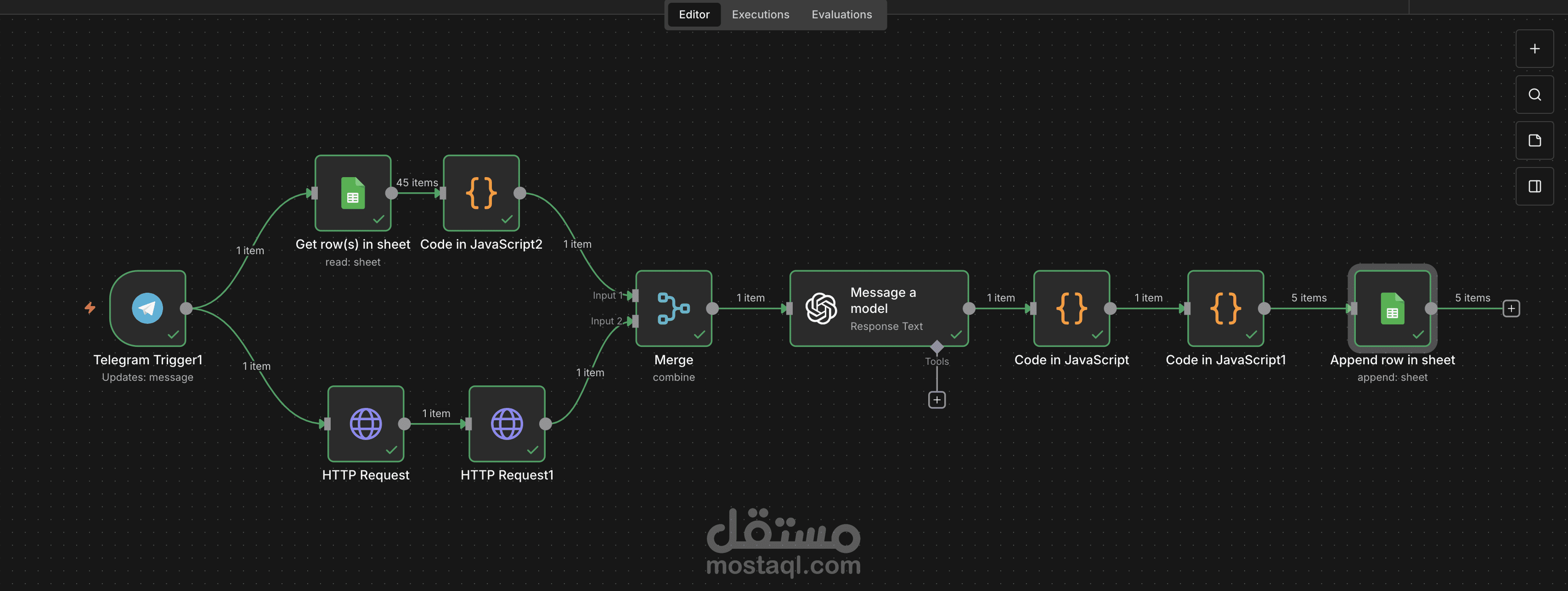 نظام قراءة فواتير آلي وربطها مع Google Sheets باستخدام n8n + Google Apps Script