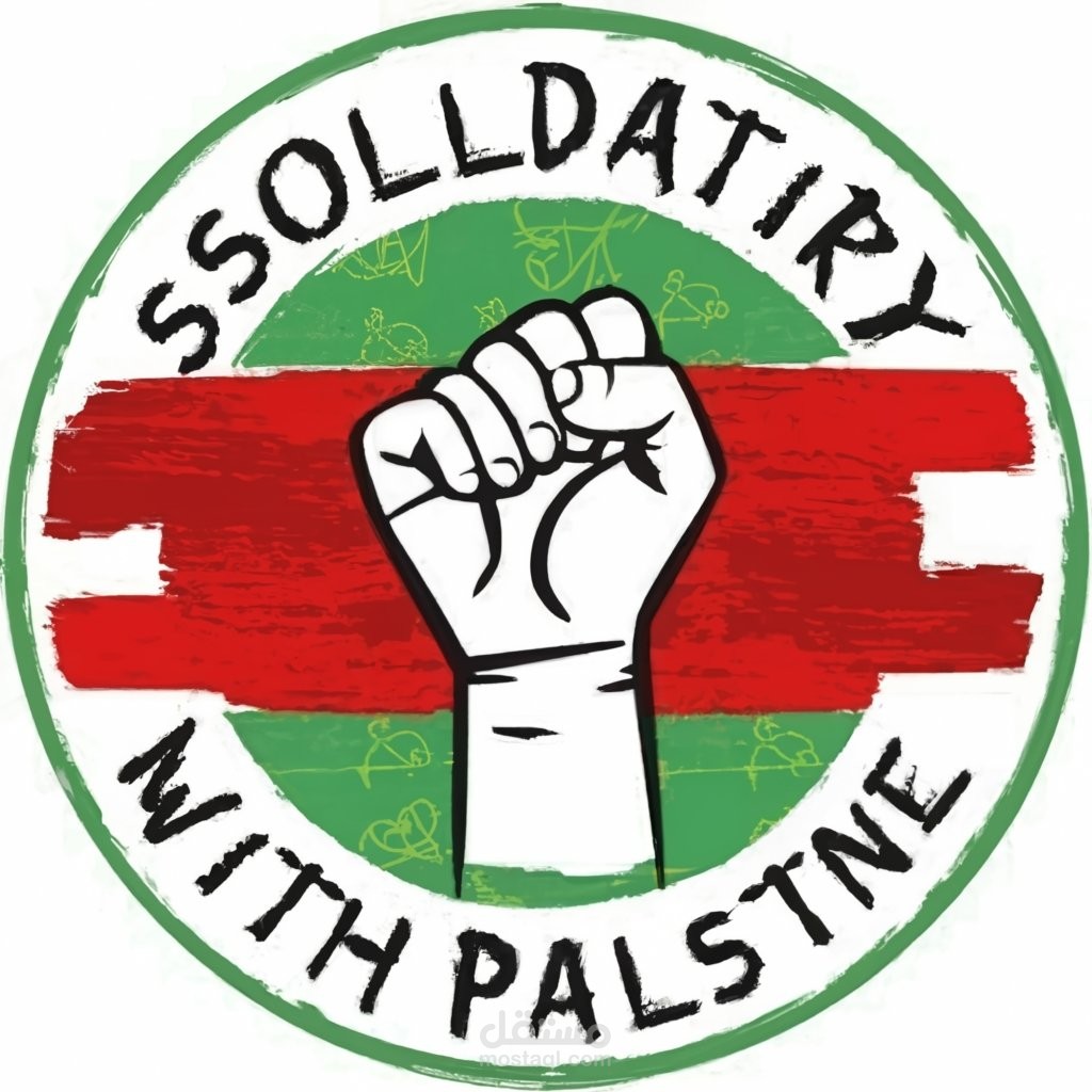 تصميم شعار تضامن مع فلسطين