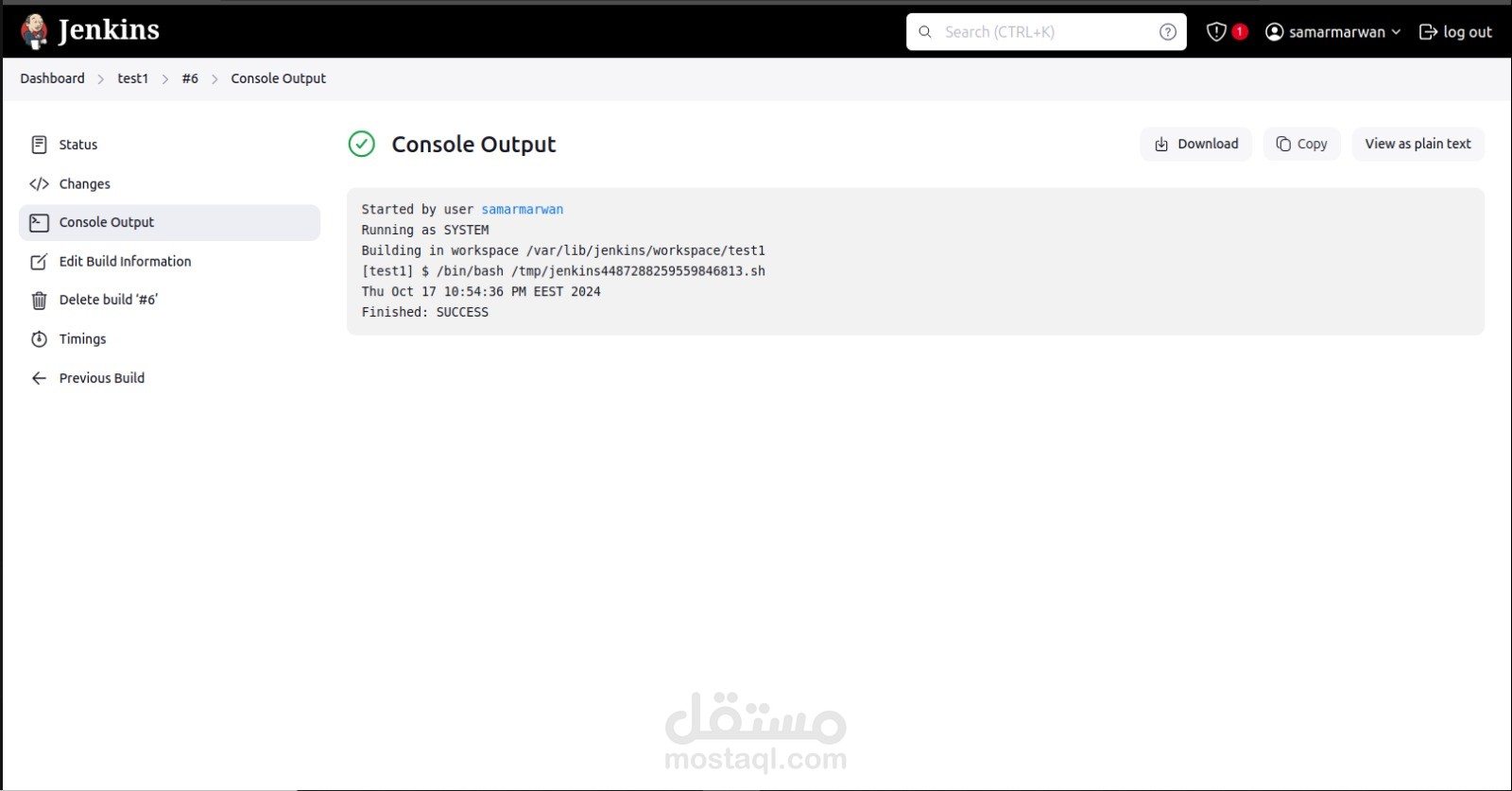 Simple project using Jenkins platform