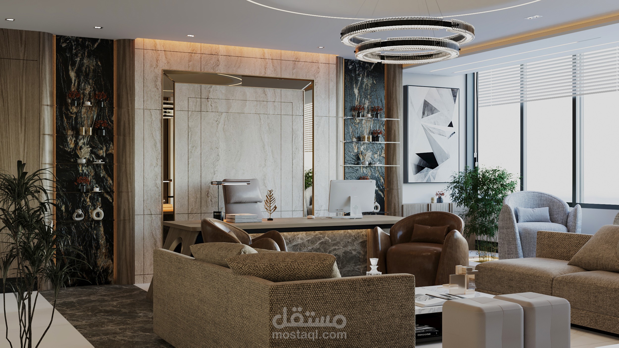 تصميم مكتب تجاري في العاصمة دمشق