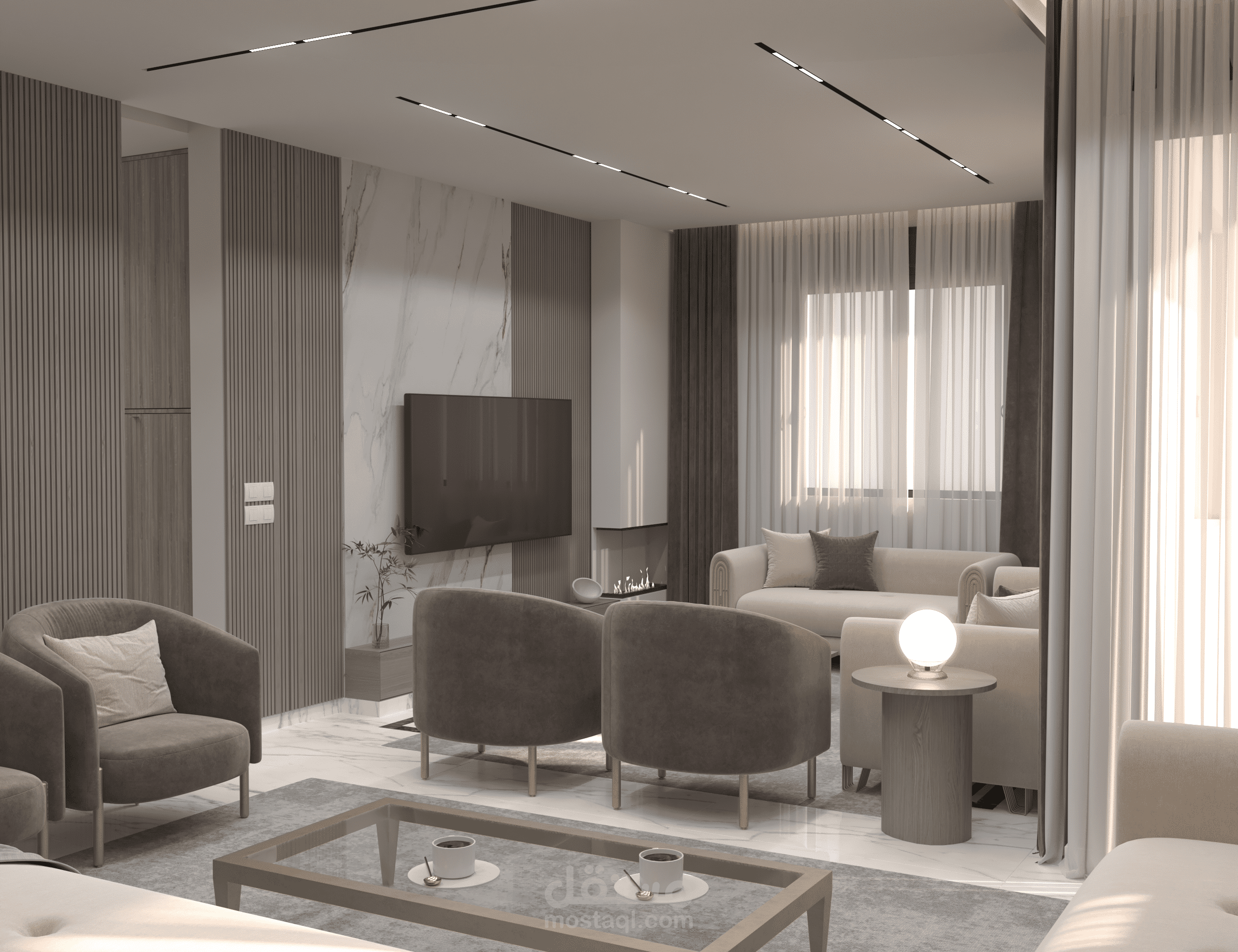 غرفة معيشة | Modern Interior Design - living room