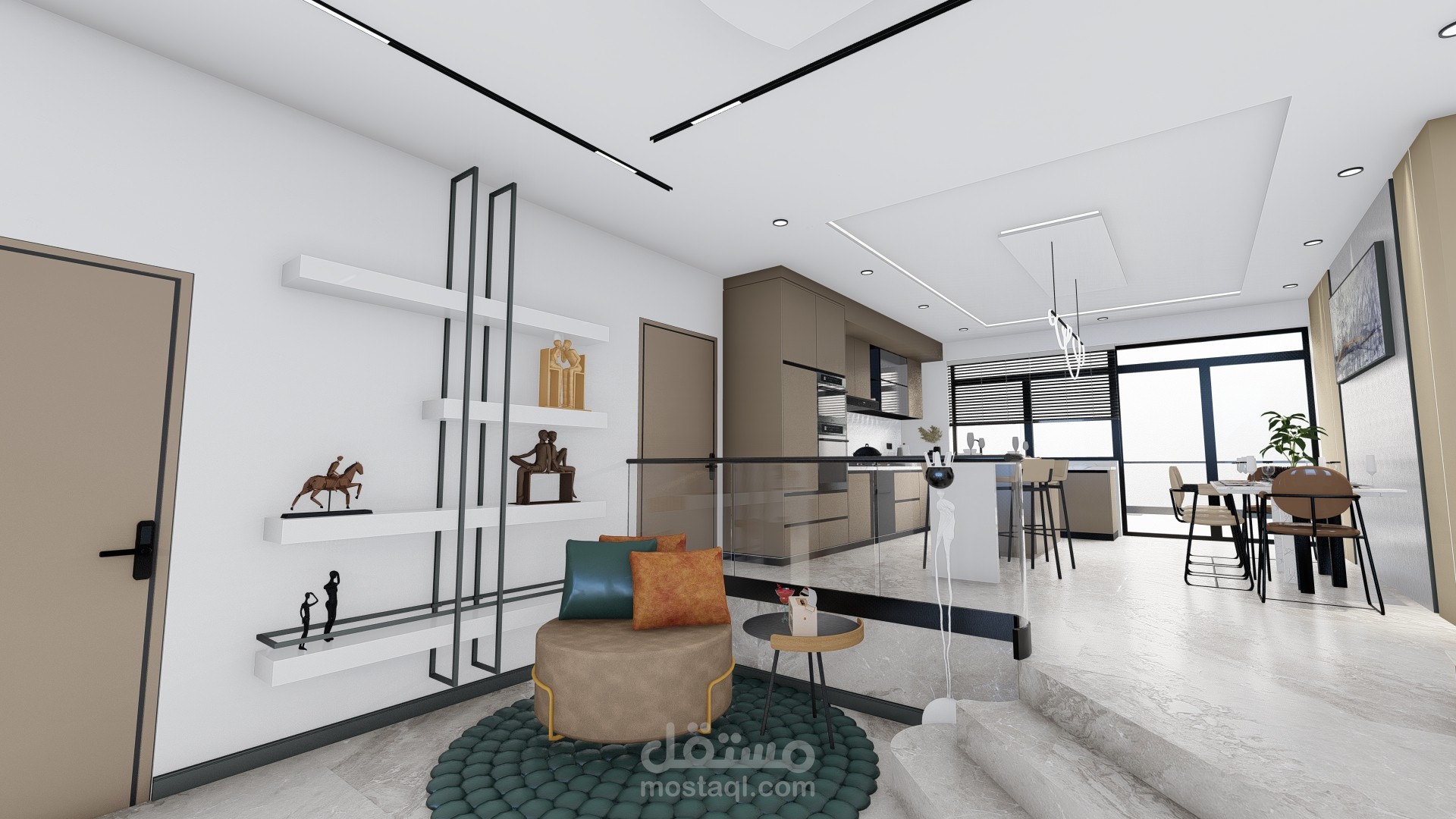 تصميم داخلي لشقة سكنية 1