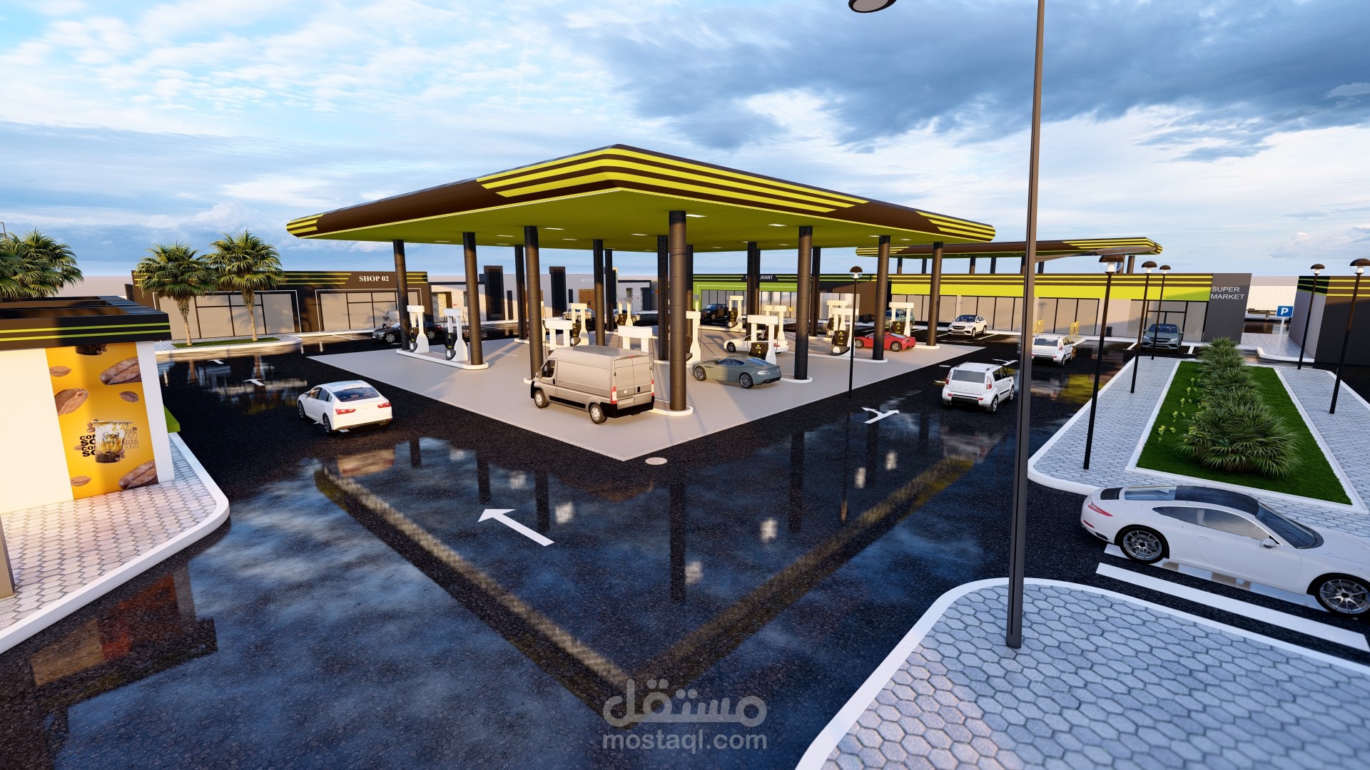 تصميم محطة وقود