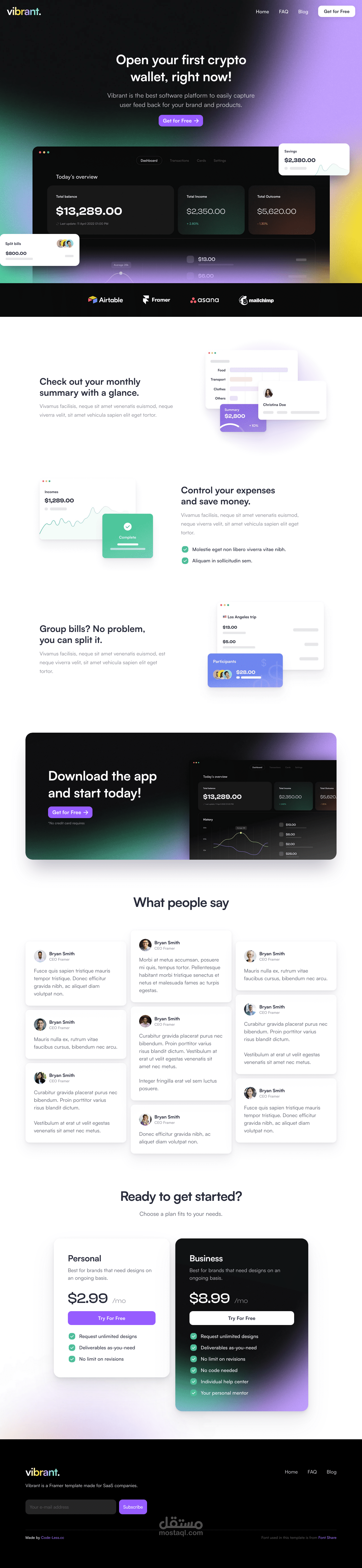 landing page