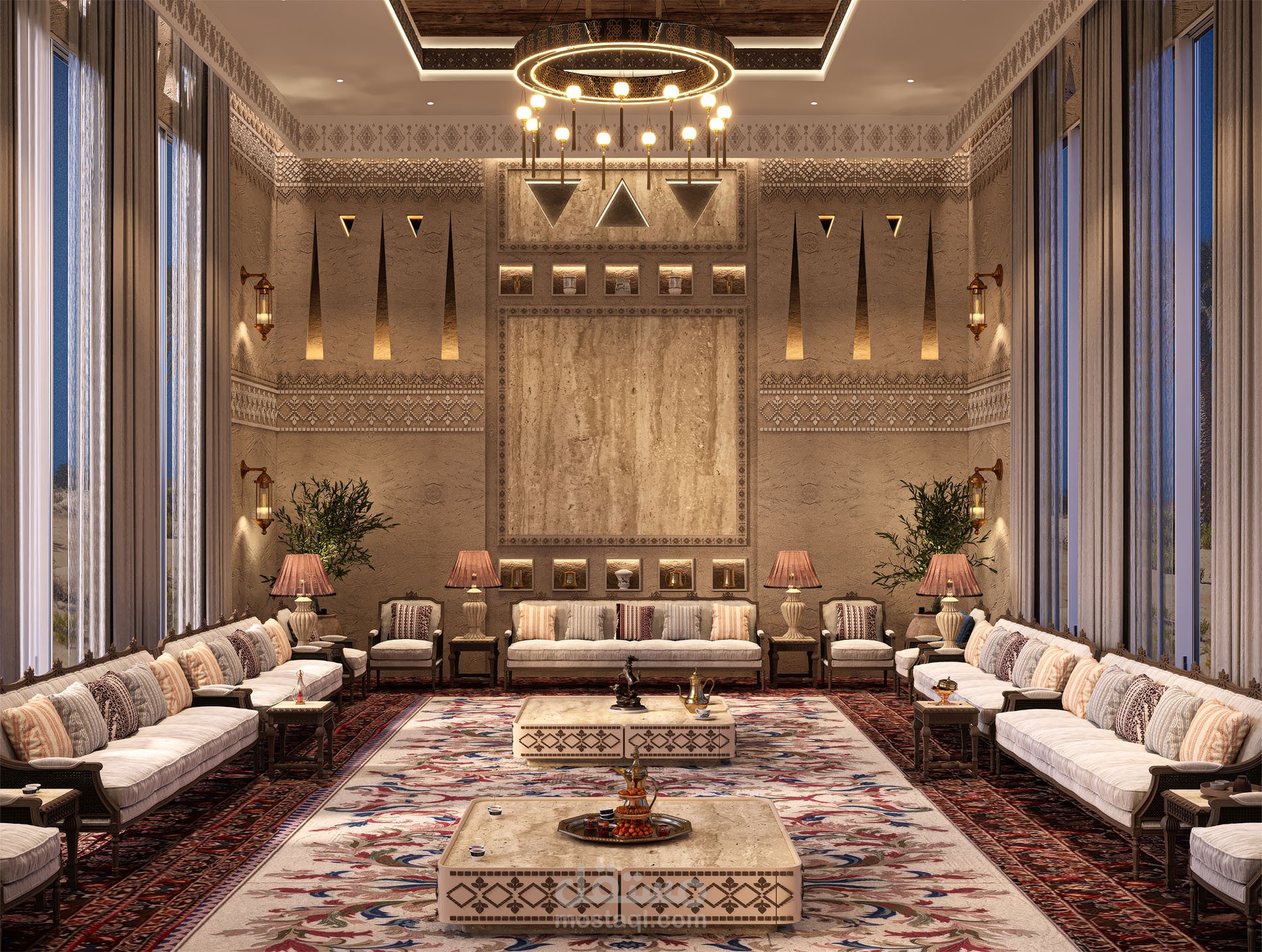 تصميم مجلس رجال بالطراز النجدي