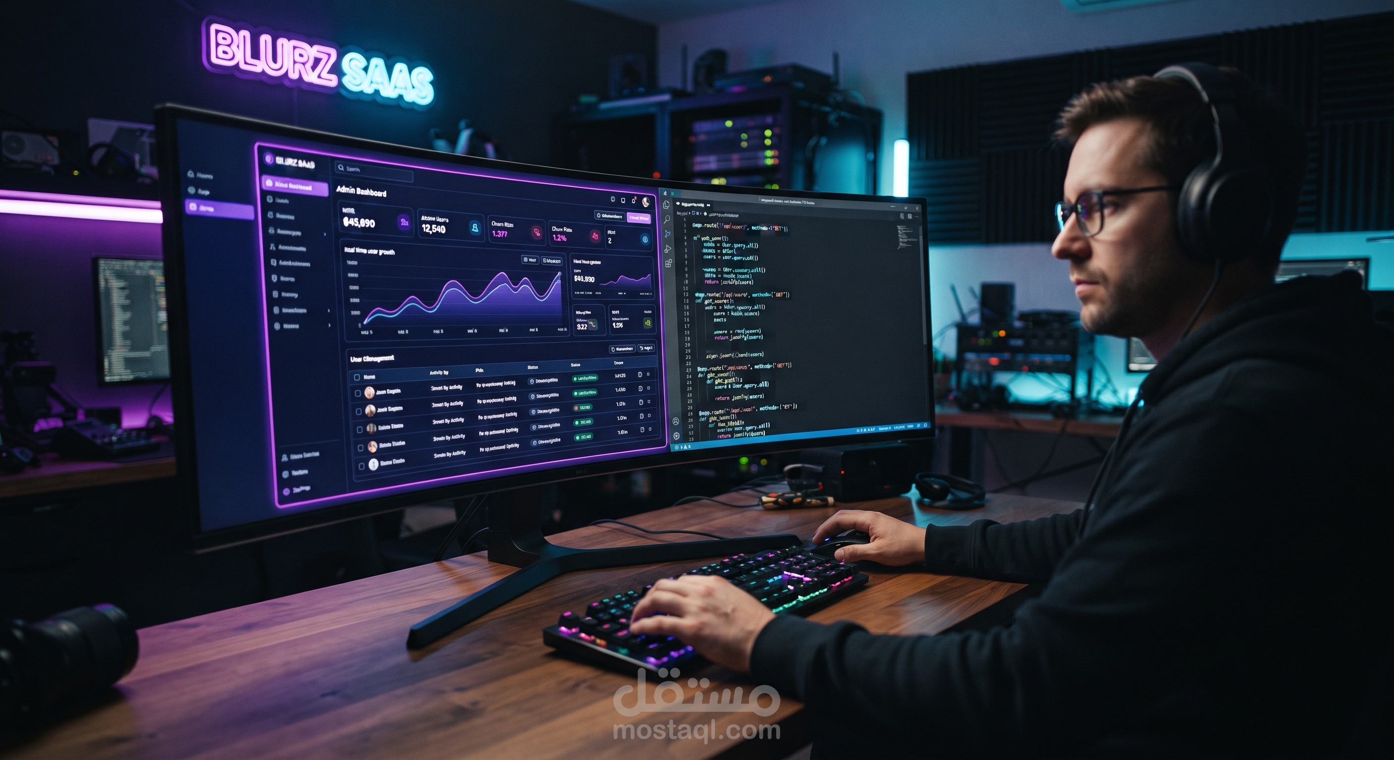 Blurz SaaS - نظام متكامل لإدارة المستخدمين والفوترة والمصادقة