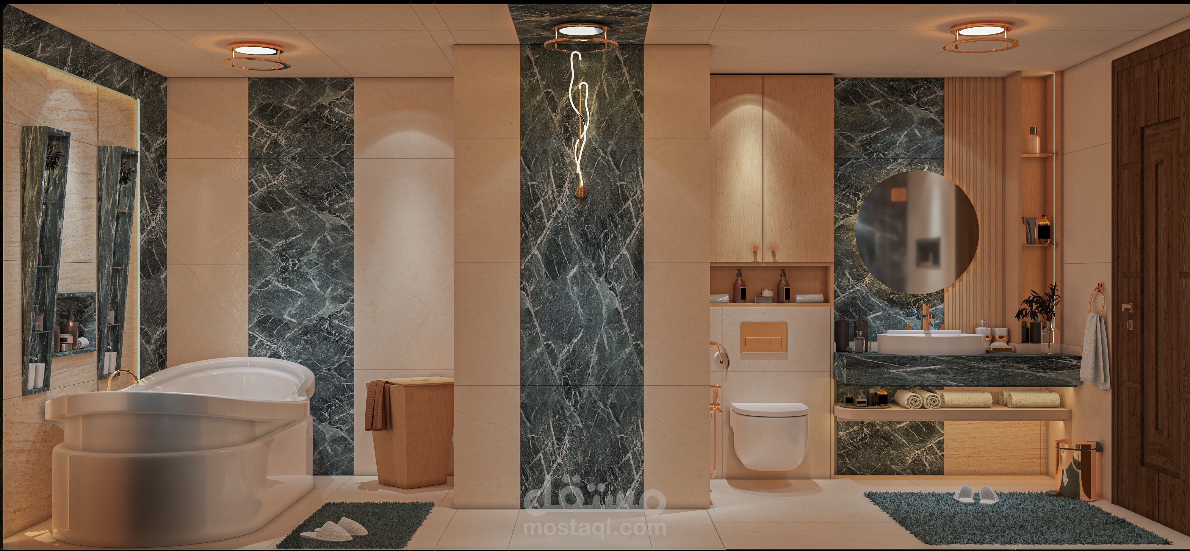 تصميم داخلي لحمام ماستر