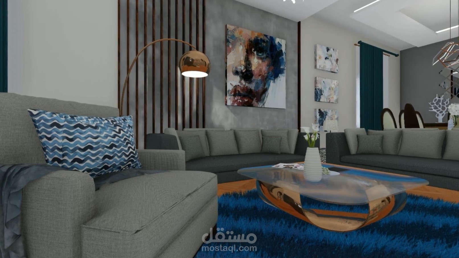 تصميم داخلي لفيلا بالاسكندرية - مصر