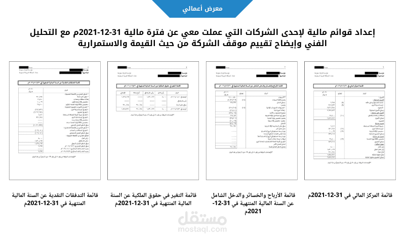 إعداد الحسابات الختامية وتحديد الموقف المالي للشركات والمؤسسات.