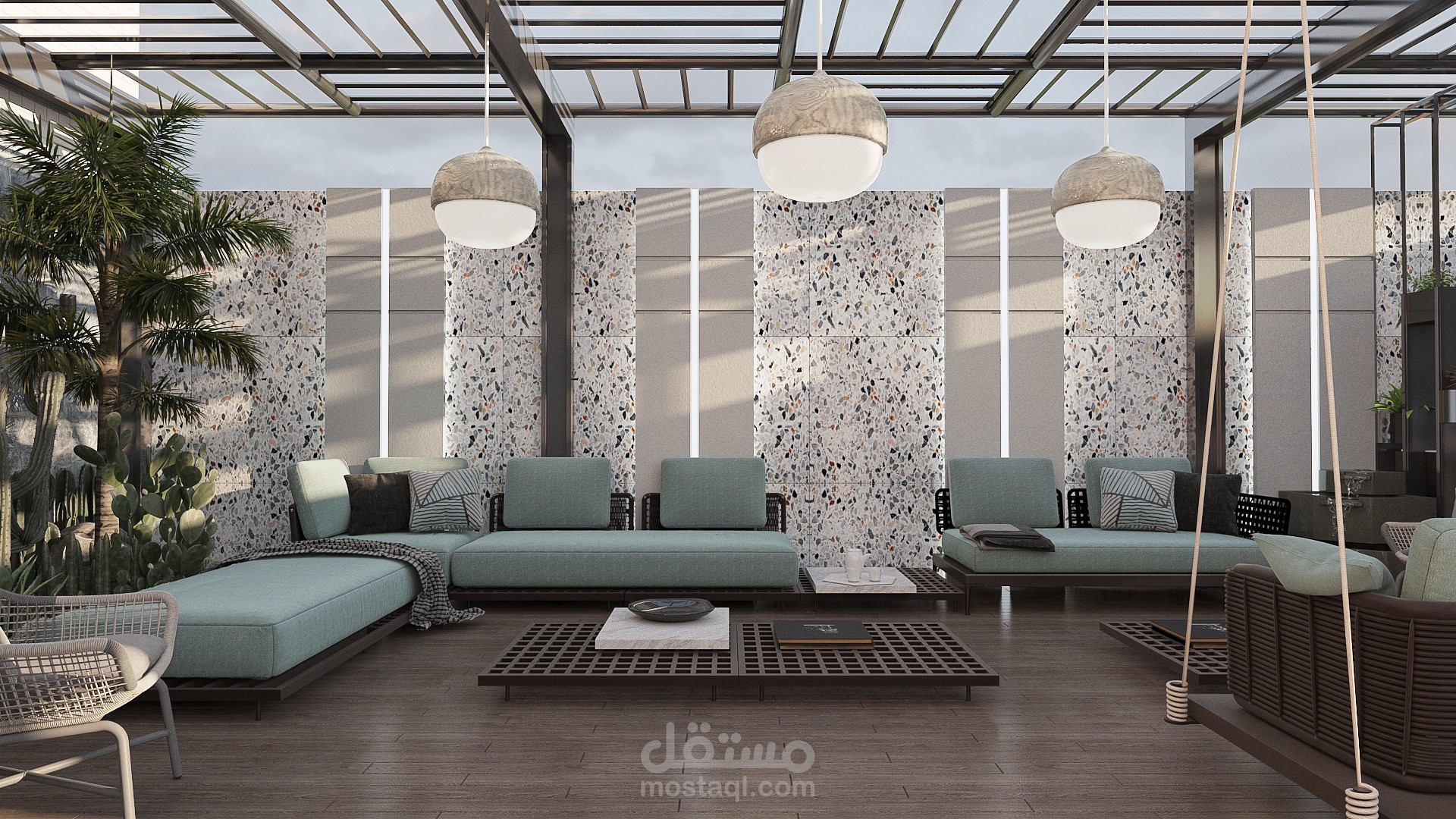 تصميم منطقة مفتوحة رووف خارجي