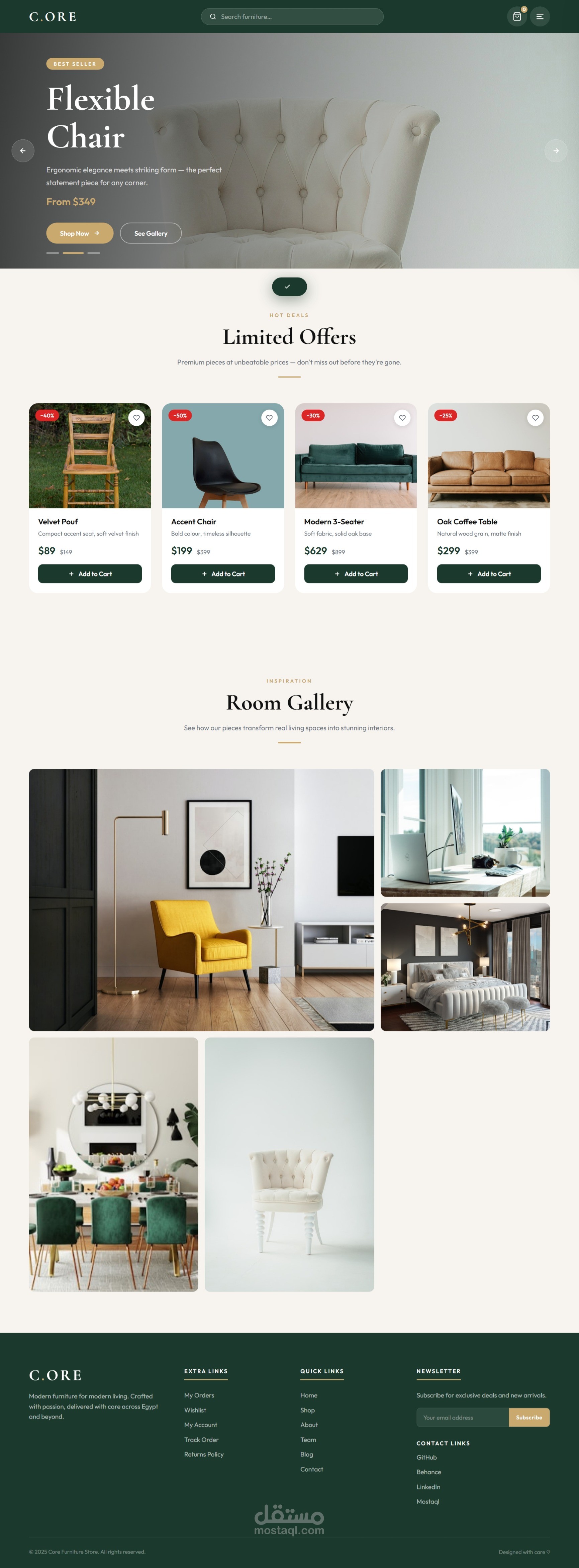 صفحة أثاث منزل Dynamic & Responsive