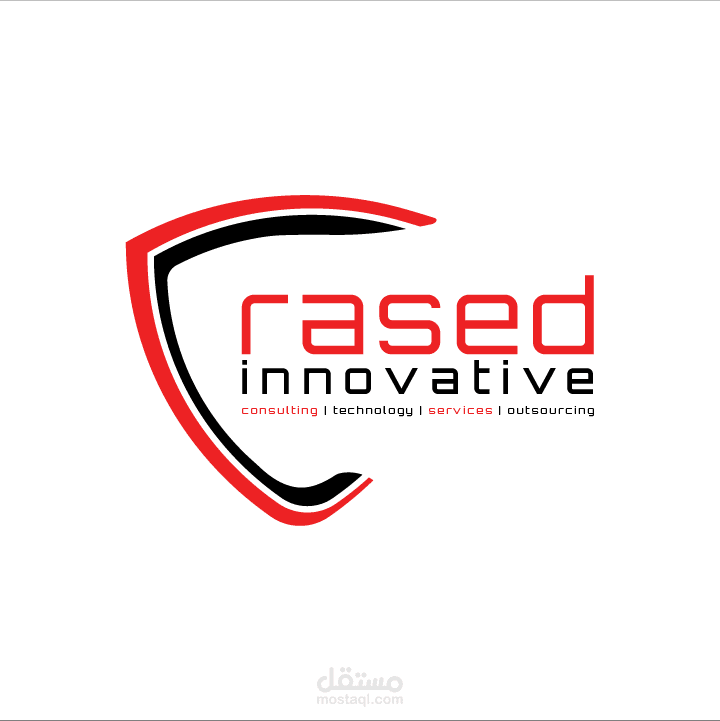 تصميم هوية بصرية مؤسسية لشركة تقنية - Rased Innovative