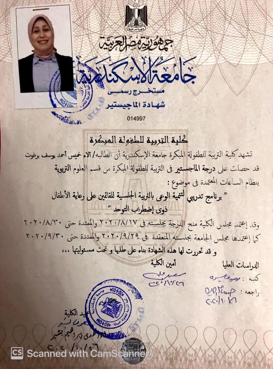 خطة بحث بعنوان " برنامج قائم على التعليم المدمج لإكساب بعض مباديء التربية الجنسية لأطفال الدمج في مرحلة الطفولة المبكرة