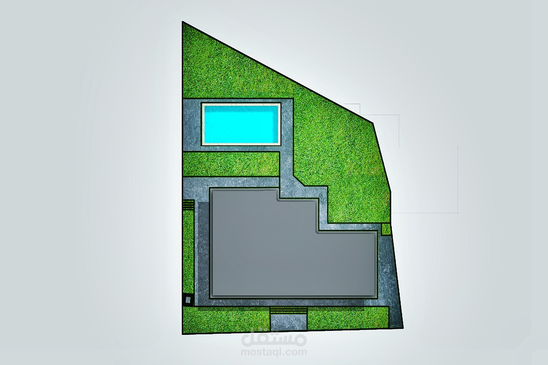 تصميم منظور معماري لمبني سكني