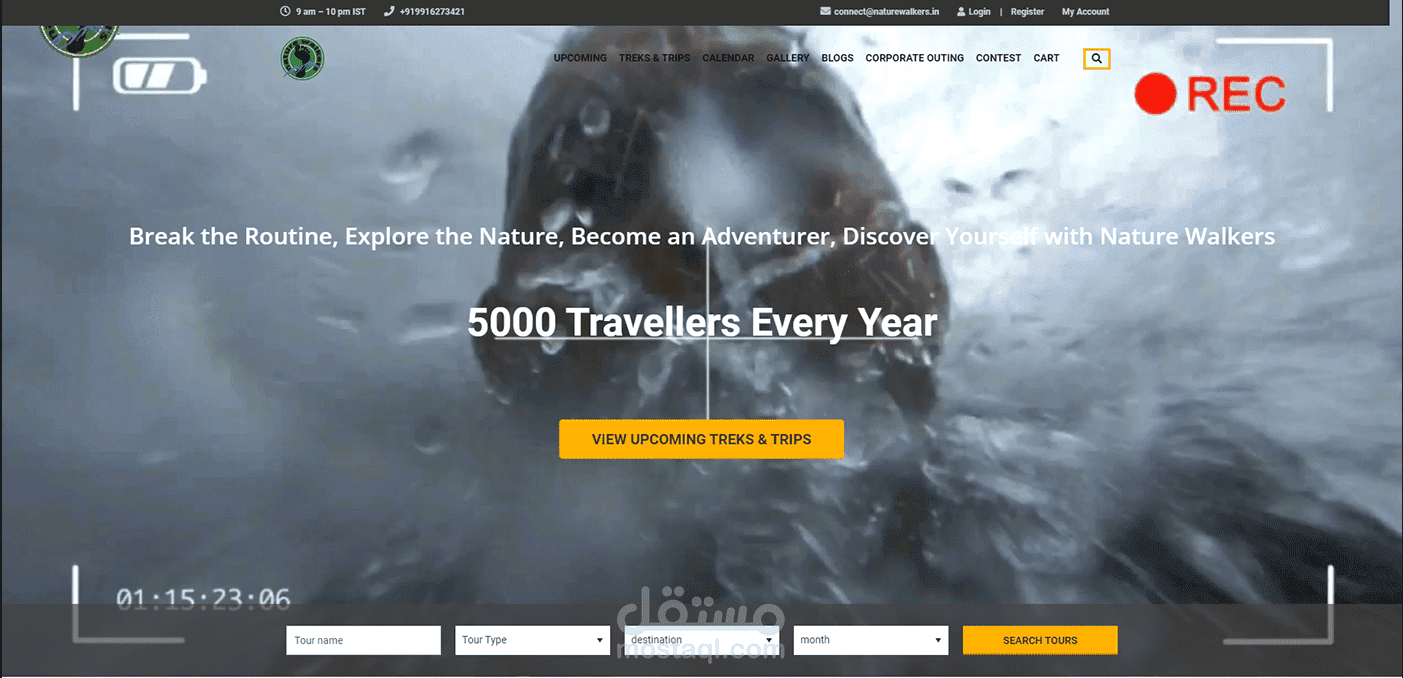 Website for travel company in India