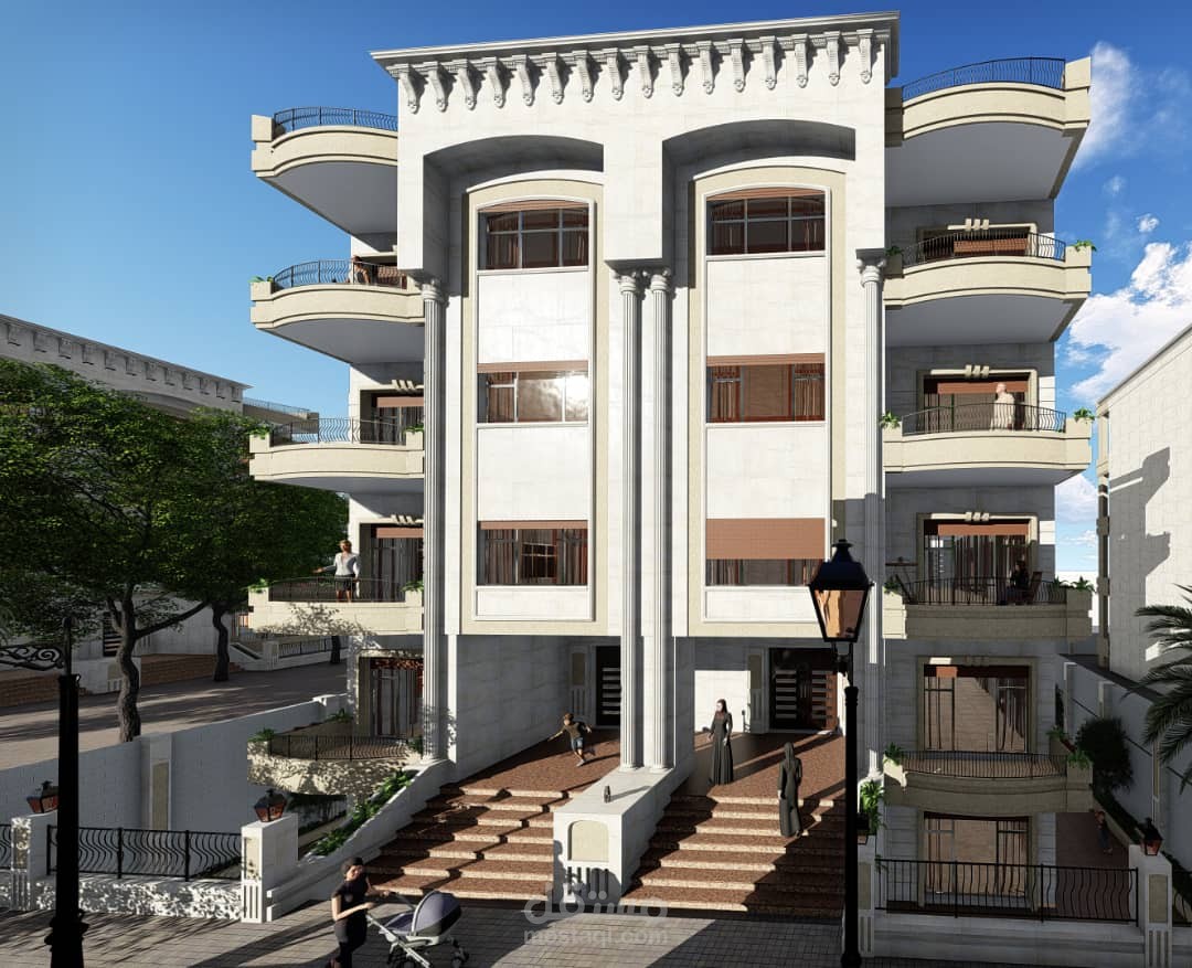 تصميم خارجي لبناء سكني