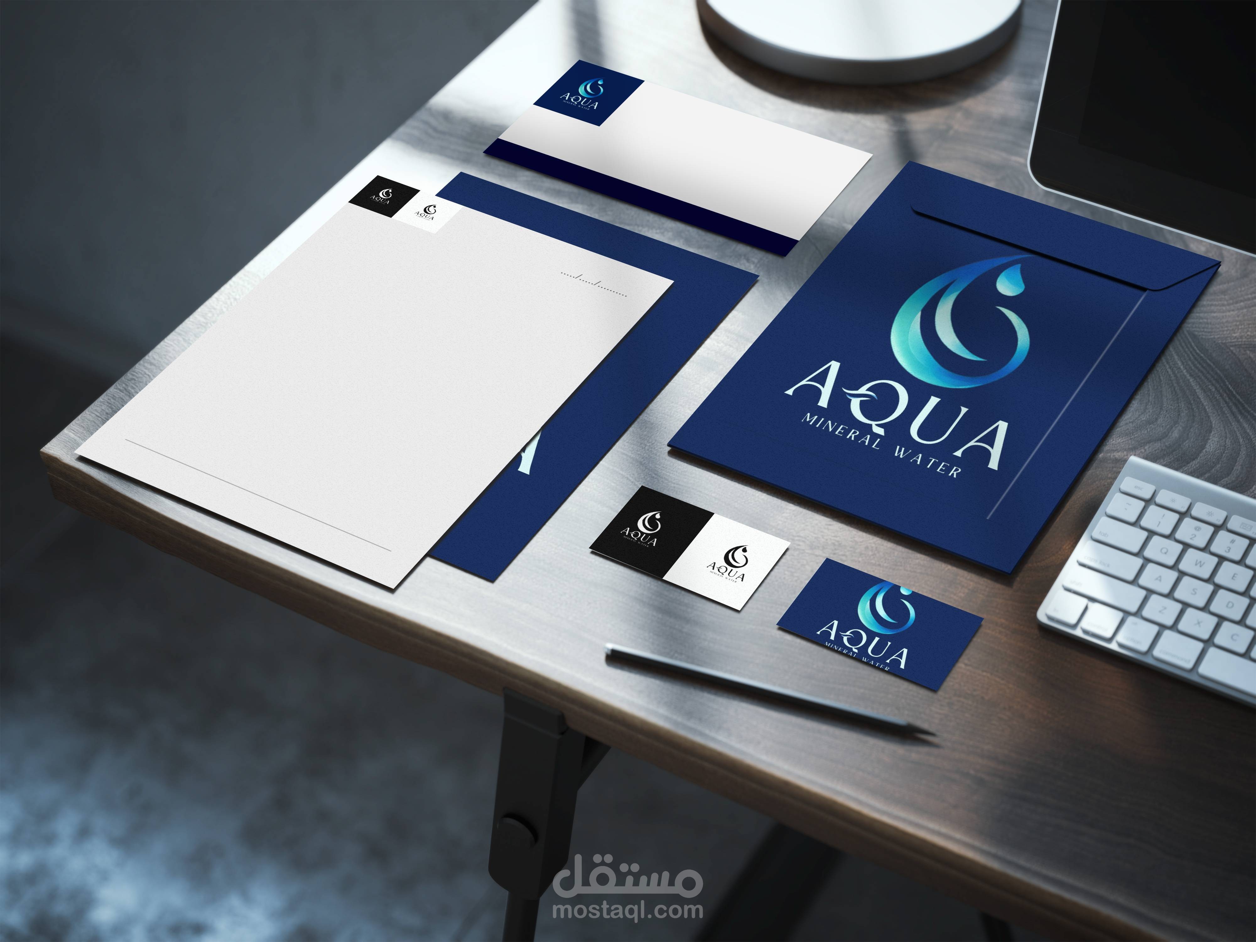 شعار وهوية بصرية لشركة AQUA