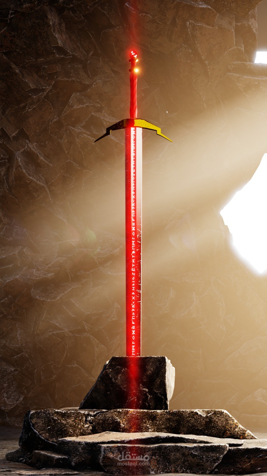 تصميم سيف ثلاثي الابعاد