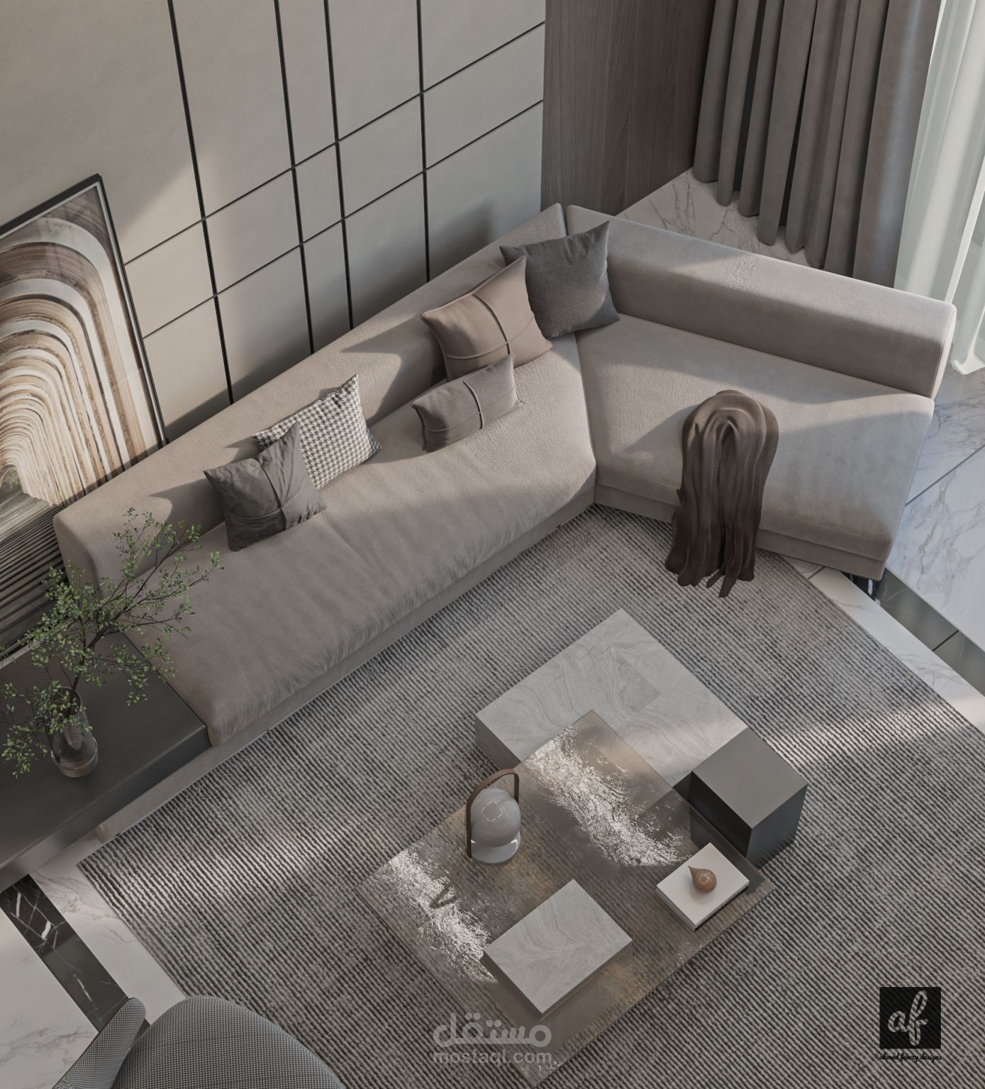 Modern Interior Design, Living Room, Kuwait