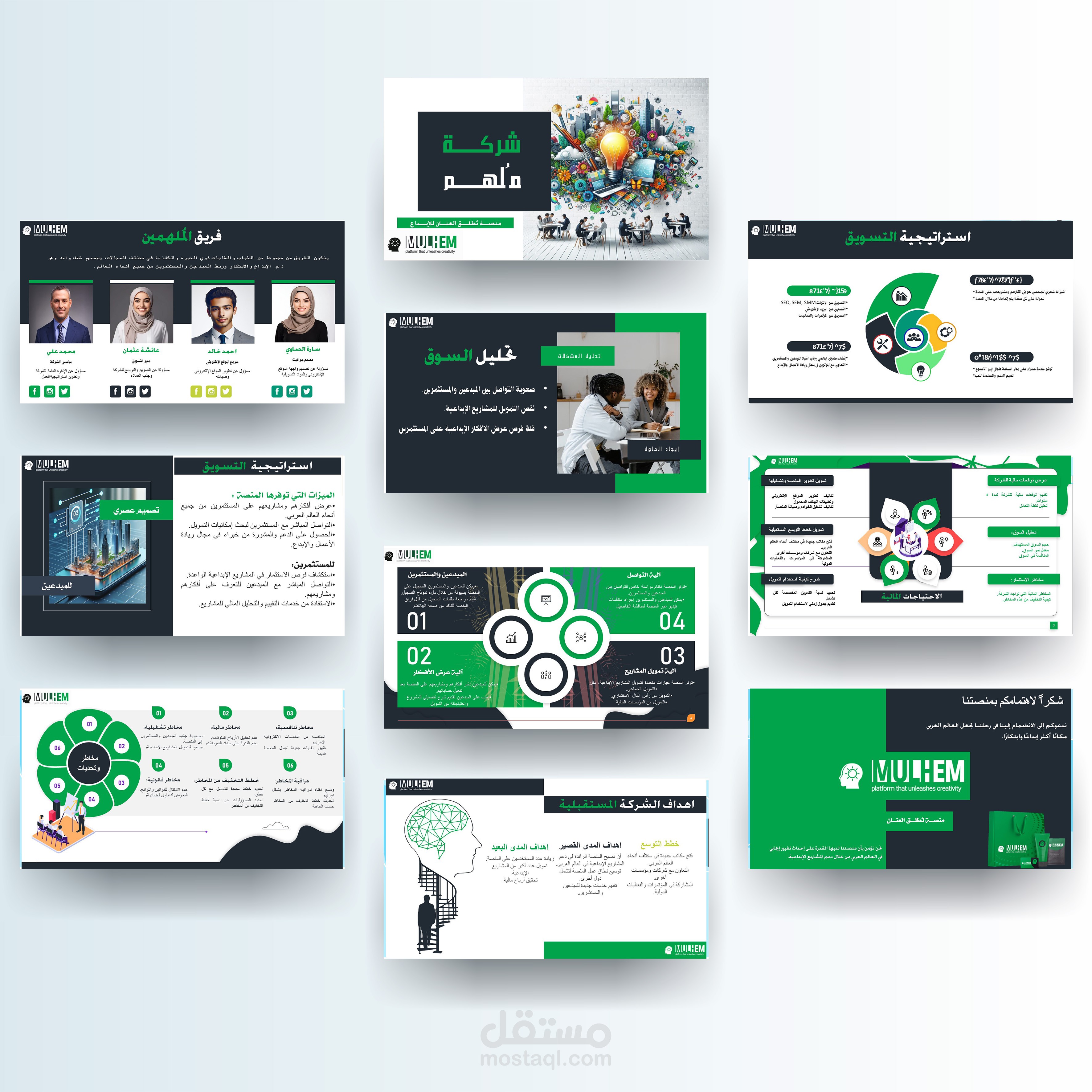 عرض تقديمي لشركة و منصة الملهم