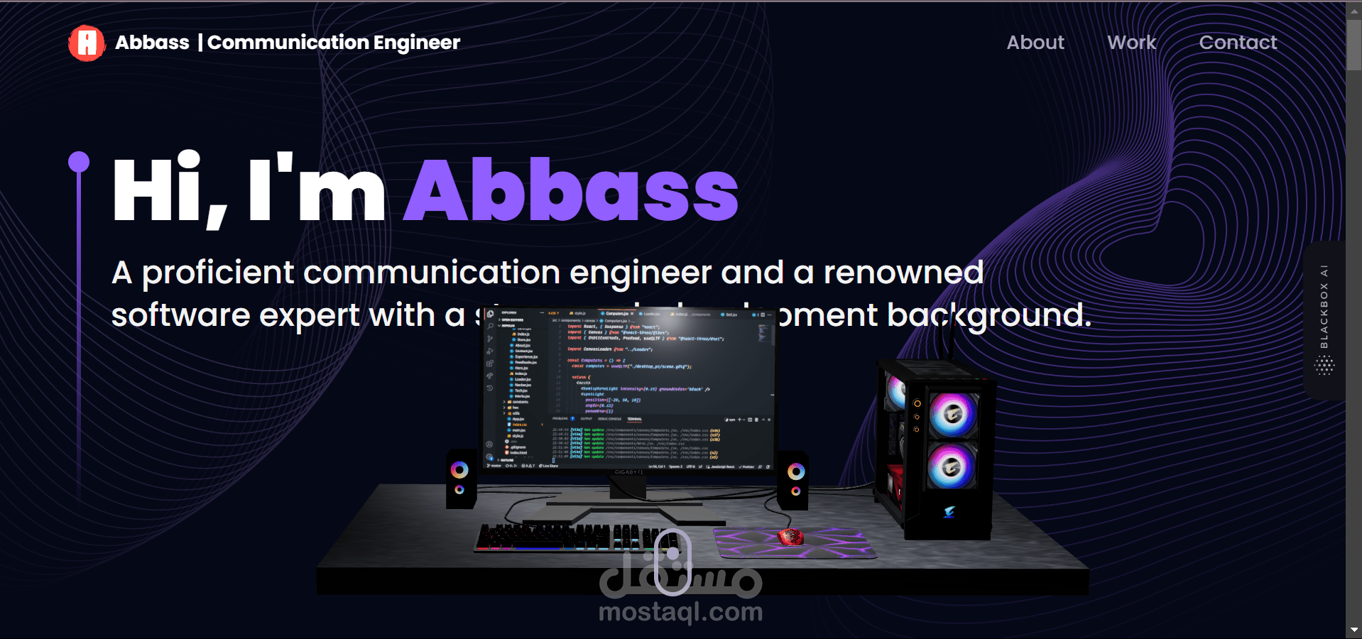 Personal Portfolio with 3D model
