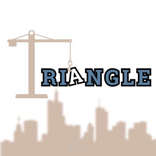لوغو لشركة عقارات و بنايات تدعى TRIANGLE