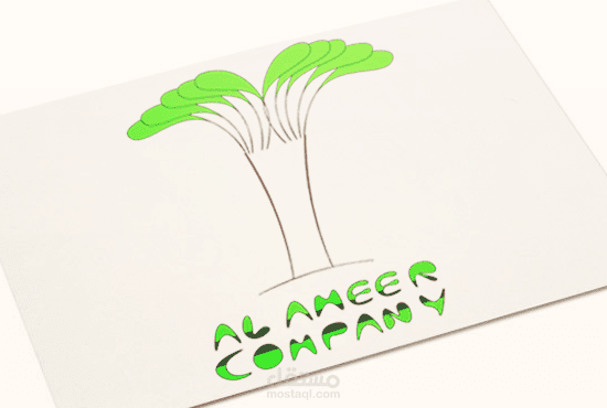 رسم لوكو كامله مع رسم الخطوط الخاصه بها