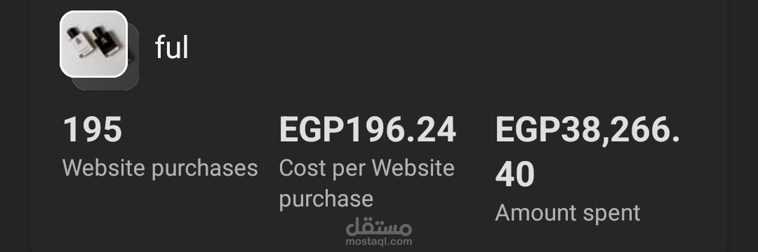 مبيعات أكثر من ١٣٠ الف جنيه عبر المتجر الالكتروني