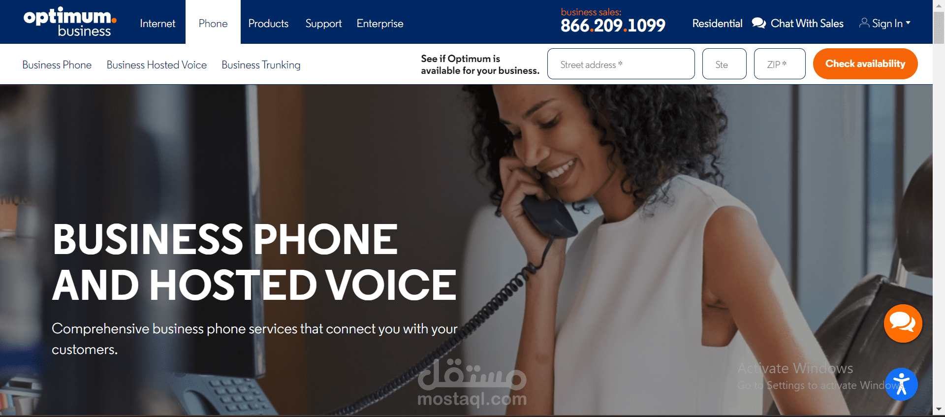 رجل مبيعات وخدمة عملاء بشركة Optimum