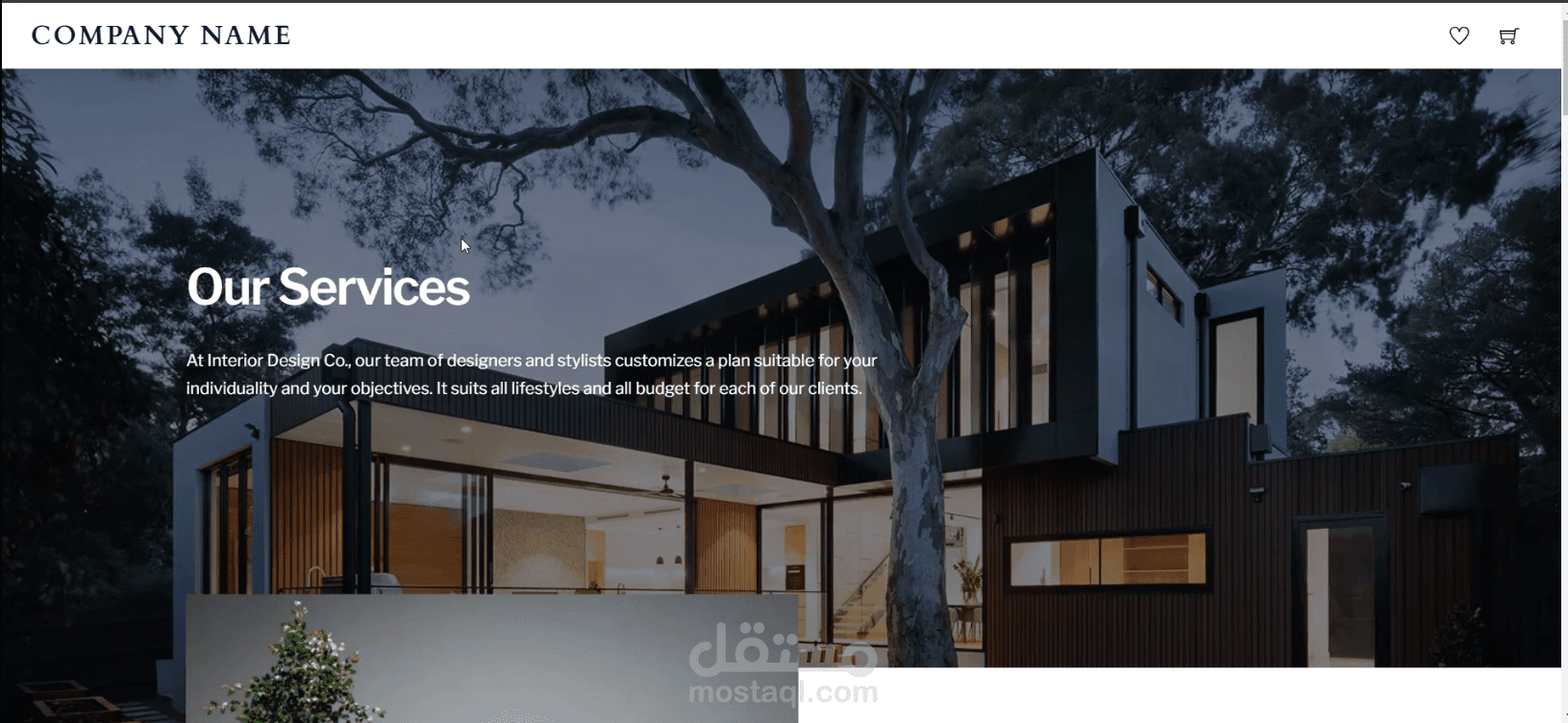 تصميم موقع لشركة عقارات