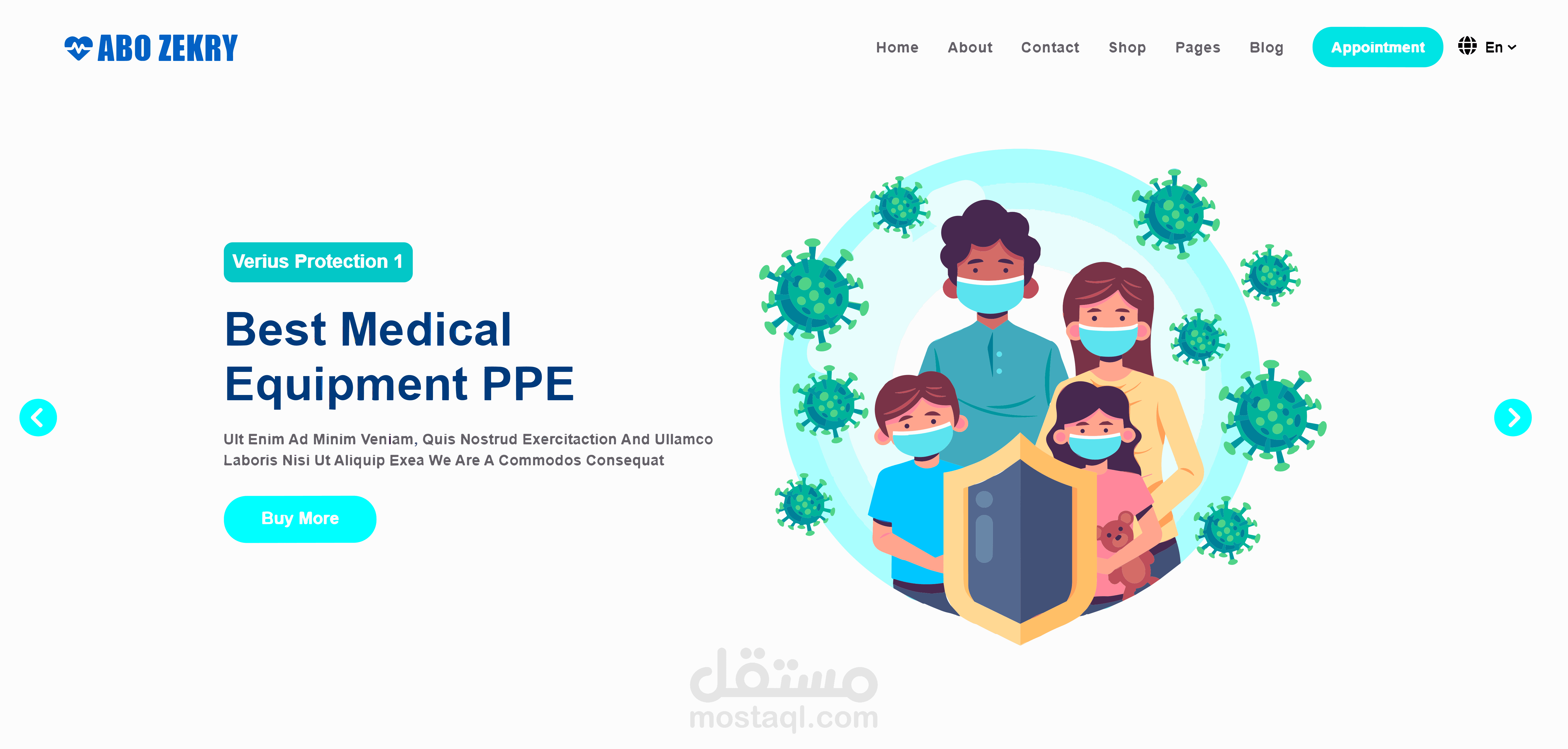 الاتستعانة بقوة الانجولار في تصميم موقع طبي مميز وجديد ومتجاوب مع جميع الاجهزة والشاشات
